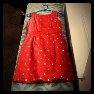 2/$20 Elle Red Polka Dot Dress